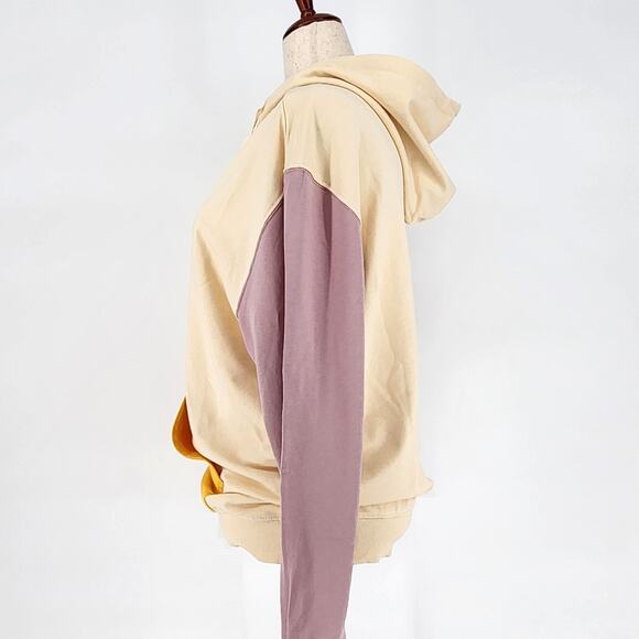 GOODEE x Kotn Women Multicolor Cotton Unisex Kangaroo Relaxed Hoodie Size L - Picture 6 of 8